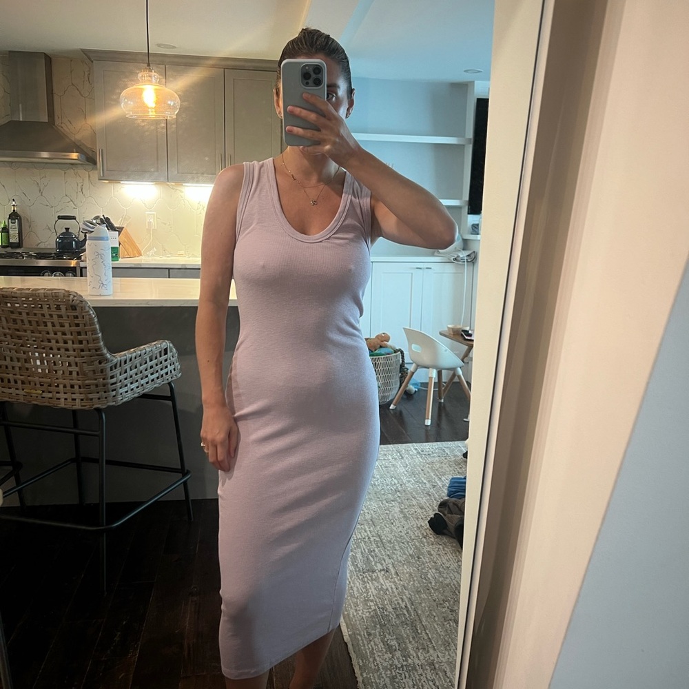 Enza Costa Soft Lilac Midi Dress